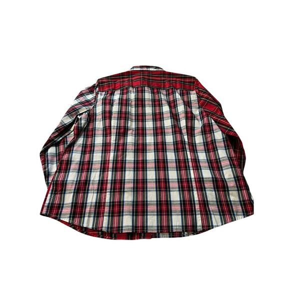 J.Crew Men's Red & White Mixed Tartan Plaid Button Down Shirt Size 2XL - Picture 4 of 4